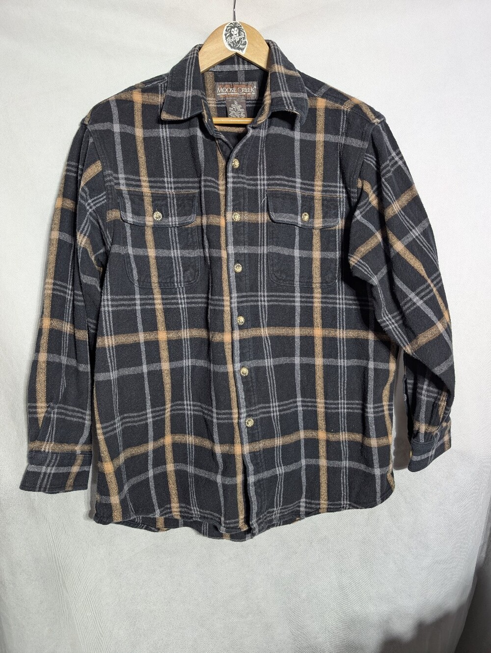 Moose Creek Legendary Outdoor Clothing XL Plaid Flannel Shirt 100% Cotton Button